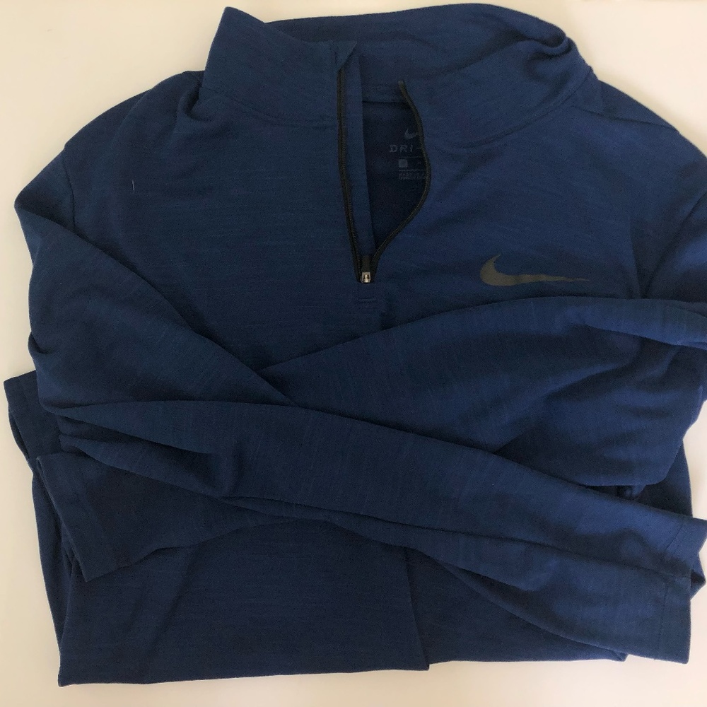 Nike Dark Blue Dri-Fit Long Sleeve Shirt